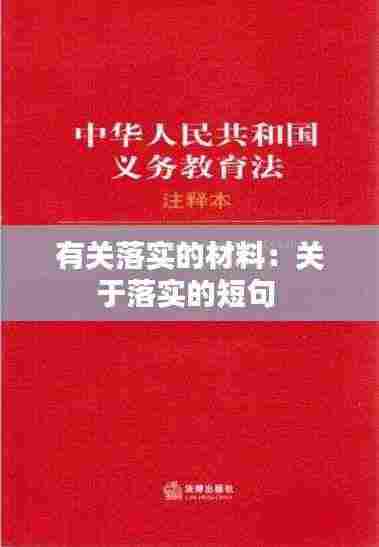 有关落实的材料:关于落实的短句