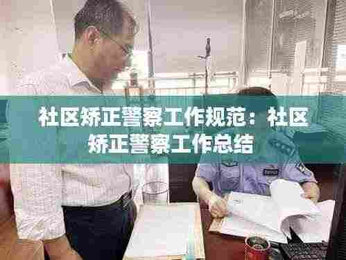 社区矫正警察工作规范:社区矫正警察工作总结