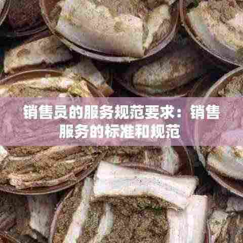 销售员的服务规范要求:销售服务的标准和规范