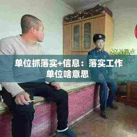 单位抓落实+信息:落实工作单位啥意思