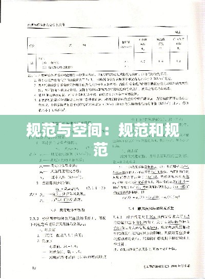 规范与空间:规范和规范