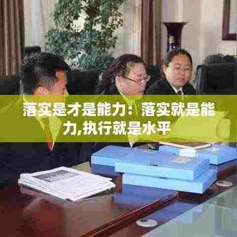 落实是才是能力：落实就是能力,执行就是水平 
