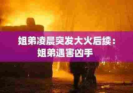 姐弟凌晨突发大火后续:姐弟遇害凶手