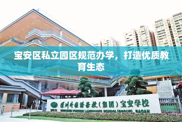 宝安区私立园区规范办学,打造优质教育生态