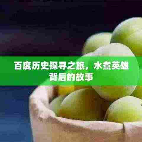 百度历史探寻之旅,水煮英雄背后的故事