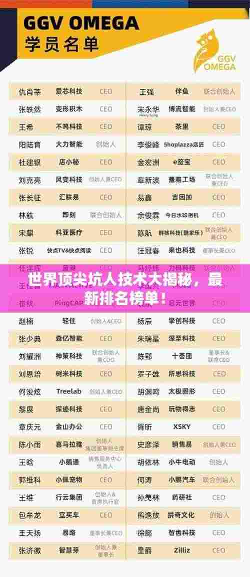 世界顶尖坑人技术大揭秘，最新排名榜单！